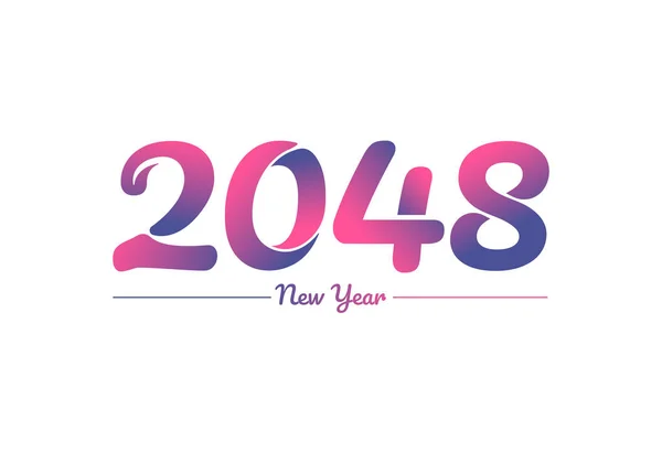 カラフルなグラデーション2048新年のロゴデザイン 新年2048画像 — ストックベクタ