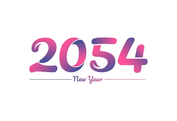カラフルなグラデーション2054新年のロゴデザイン 新年2054画像 — ストックベクタ