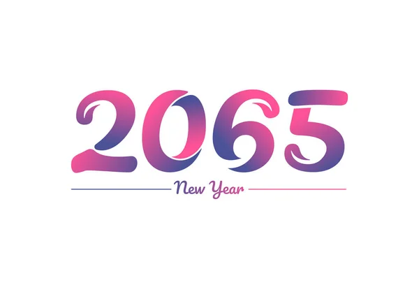 カラフルなグラデーション2065新しい年のロゴデザイン 新年2065画像 — ストックベクタ