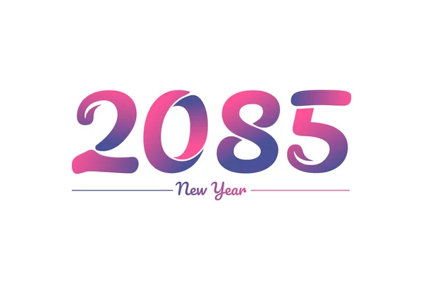 Diseño Colorido Del Logotipo Del Año Nuevo Del Gradiente 2085 — Archivo Imágenes Vectoriales