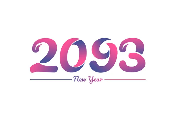 彩色渐变2093新年标志设计 新年2093图像 — 图库矢量图片