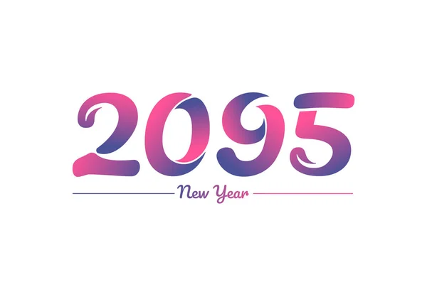 カラフルなグラデーション2095新しい年ロゴデザイン 新年2095画像 — ストックベクタ