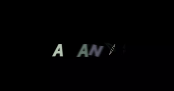 Verlaat Tekst Animatie Zwarte Achtergrond Moderne Tekstanimatie Geschreven Abandon — Stockvideo