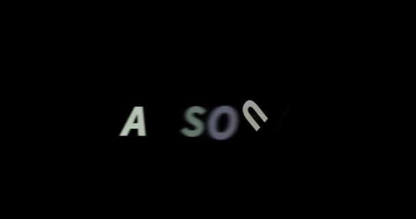 Absolute Tekst Animatie Zwarte Achtergrond Moderne Tekst Animatie Geschreven Absolute — Stockvideo