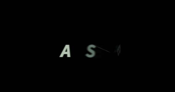 Absorb Text Animation Black Background Modern Text Animation Written Absorb — Stock Video