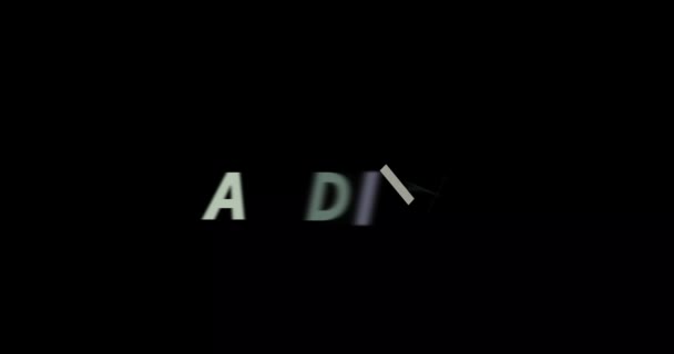 Siyah Arkaplanda Metin Animasyonu Ekle Modern Metin Animasyonu Yazılı Ekleme — Stok video