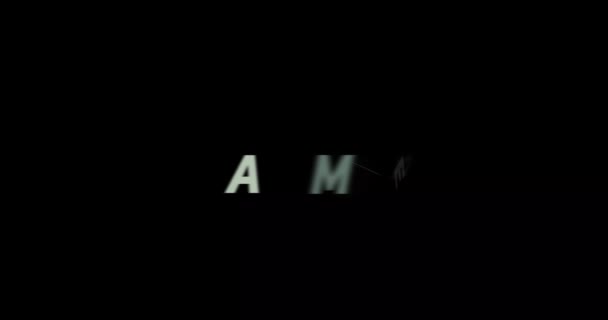 Bewonder Tekst Animatie Zwarte Achtergrond Moderne Tekstanimatie Geschreven Bewonder — Stockvideo