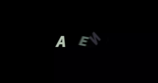 Agent Text Animation Black Background Modern Text Animation Written Agent — Stock Video
