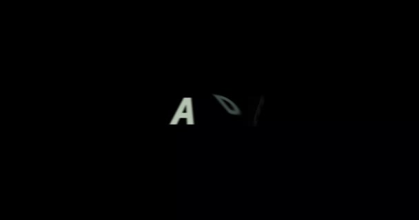 Aide Text Animation Black Background Modern Text Animation Written Aide — Stock Video