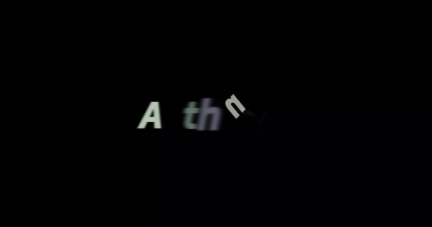 Although Text Animation Black Background Modern Text Animation Written Although — Stock Video