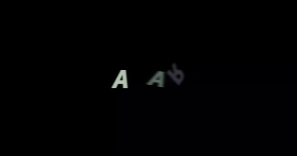 Apart Tekst Animatie Zwarte Achtergrond Moderne Tekstanimatie Geschreven Apart — Stockvideo