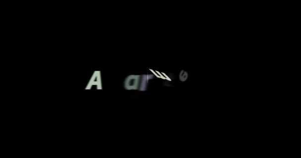 Appartement Tekst Animatie Zwarte Achtergrond Moderne Tekst Animatie Geschreven Appartement — Stockvideo