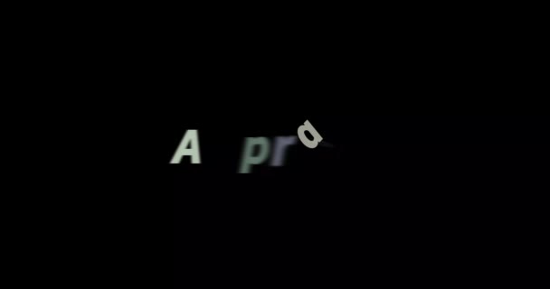 Approach Text Animation Black Background Modern Text Animation Written Approach — Stock Video
