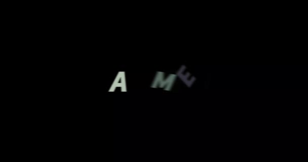 Armed Text Animation Black Background Modern Text Animation Written Armed — Stock Video