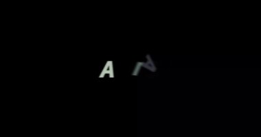 Siyah arka planda Asya metin animasyonu. Modern metin animasyonu, yazılı AsyaName