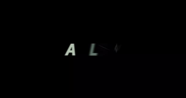 Slaap Tekst Animatie Zwarte Achtergrond Moderne Tekstanimatie Geschreven Asleep — Stockvideo