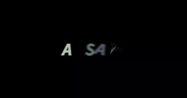 Aanval Tekst Animatie Zwarte Achtergrond Moderne Tekst Animatie Geschreven Assault — Stockvideo