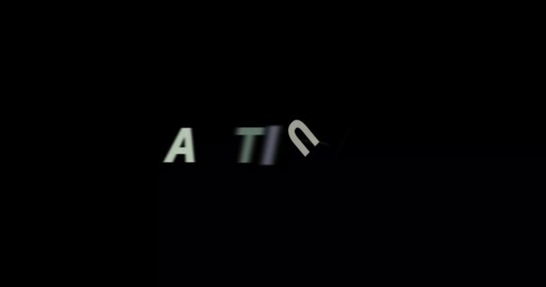 Attitude Tekst Animatie Zwarte Achtergrond Moderne Tekstanimatie Geschreven Houding — Stockvideo
