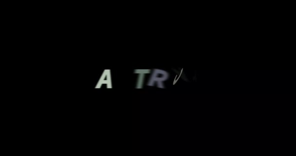 Attract Text Animation Black Background Modern Text Animation Written Attract — Stock Video