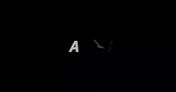 Автотекстова Анімація Чорному Тлі Сучасна Текстова Анімація Написана Автомашиною — стокове відео