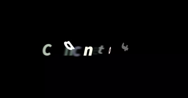 Animation Texte Concentration Sur Fond Noir Animation Texte Moderne Concentration — Video