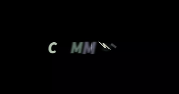 Communautaire Tekst Animatie Zwarte Achtergrond Moderne Tekstanimatie Geschreven Gemeenschap — Stockvideo