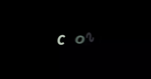 Siyah Arkaplanda Metin Animasyonunu Kapat Modern Metin Canlandırması Yazıldı Kapat — Stok video