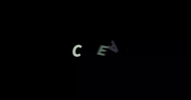 Animation Texte Pas Cher Sur Fond Noir Animation Texte Moderne — Video