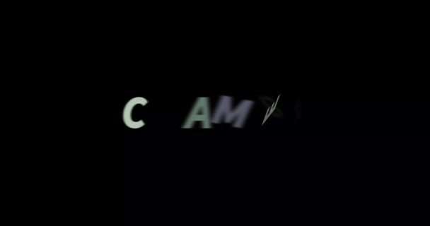 Animation Texte Chambre Sur Fond Noir Animation Texte Moderne Chambre — Video