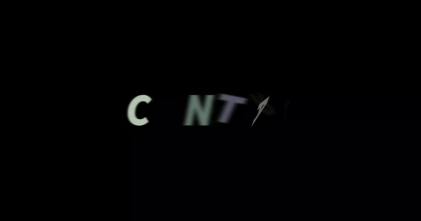 Central Text Animation Svart Bakgrund Modern Text Animation Skriven Central — Stockvideo