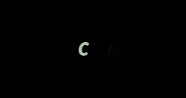 Анимация Текста Автомобиля Черном Фоне Современная Текстовая Анимация Письменный Автомобиль — стоковое видео