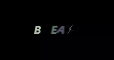 Siyah arkaplanda metin animasyonunu solu. Modern metin animasyonu, Yazılı Nefes