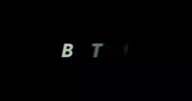 Siyah arkaplanda rahatsız edici metin animasyonu. Modern metin animasyonu, yazma Sıkıntısı