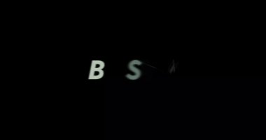 Siyah arkaplanda sepet metin animasyonu. Modern metin animasyonu, yazılı Sepet