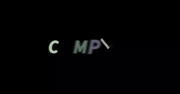 Campaign Text Animation Black Background Modern Text Animation Written Campaign — Stock Video