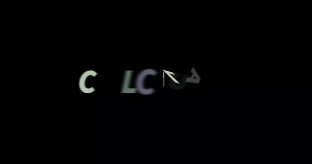 Calculer Animation Texte Sur Fond Noir Animation Texte Moderne Écrite — Video