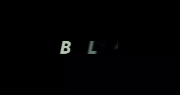 Bullet Tekst Animatie Zwarte Achtergrond Moderne Tekst Animatie Geschreven Bulletbullet — Stockvideo