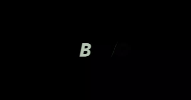 Siyah Arkaplanda Kutu Metin Animasyonu Modern Metin Canlandırması Yazılan Kutu — Stok video