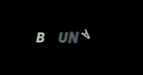 Animation Texte Limite Sur Fond Noir Animation Texte Moderne Boundary — Video
