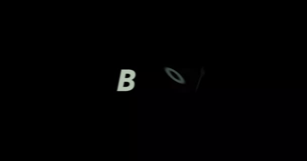 Boot Text Animation Black Background Modern Text Animation Written Boot — Stock Video