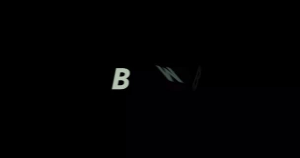 ブラックを背景にした爆弾テキストアニメーション 現代のテキストアニメーション 書かれた爆弾 — ストック動画
