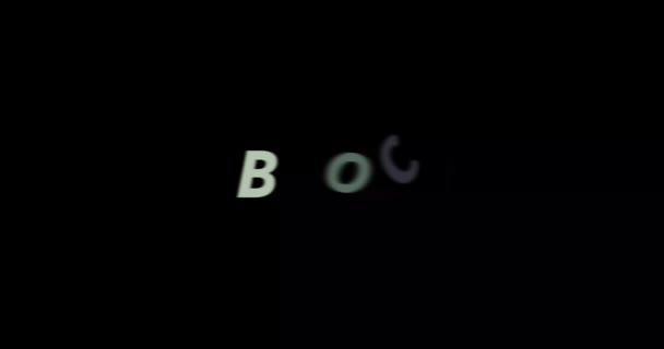 Bloquer Animation Texte Sur Fond Noir Animation Texte Moderne Bloc — Video