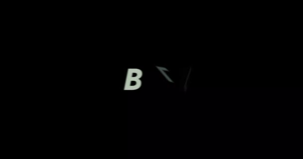 Анімація Тексту Білла Чорному Тлі Modern Text Animation Written Billbill — стокове відео