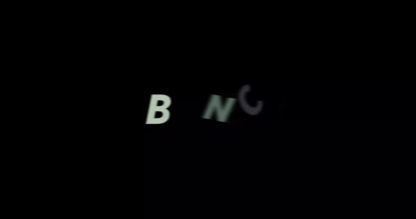 黒を背景にしたベンチテキストアニメーション 現代のテキストアニメーション 書かれたベンチ — ストック動画