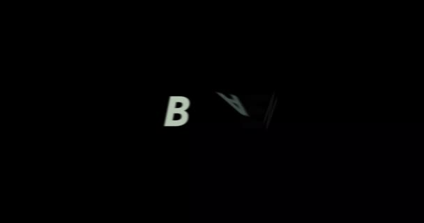 Анимация Текста Фасоли Черном Фоне Современная Текстовая Анимация Написанная Бином — стоковое видео