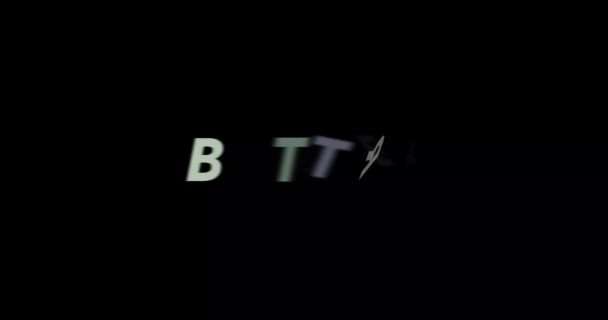 Battery Text Animation Black Background Modern Text Animation Written Battery — Stock Video