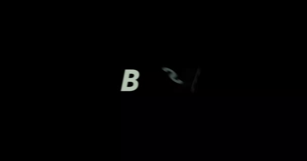 Basis Tekst Animatie Zwarte Achtergrond Moderne Tekstanimatie Geschreven Basis — Stockvideo