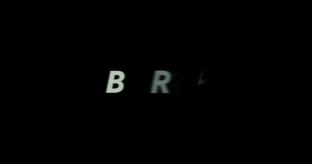 Barely Text Animation Black Background Modern Text Animation Written Barely — Stock Video