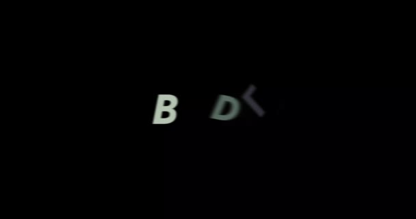 Άσχημα Εφέ Κίνησης Μαύρο Φόντο Μοντέρνο Κείμενο Animation Γραμμένο Άσχημα — Αρχείο Βίντεο