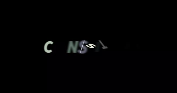 Animation Cohérente Texte Sur Fond Noir Animation Textuelle Moderne Écrite — Video
